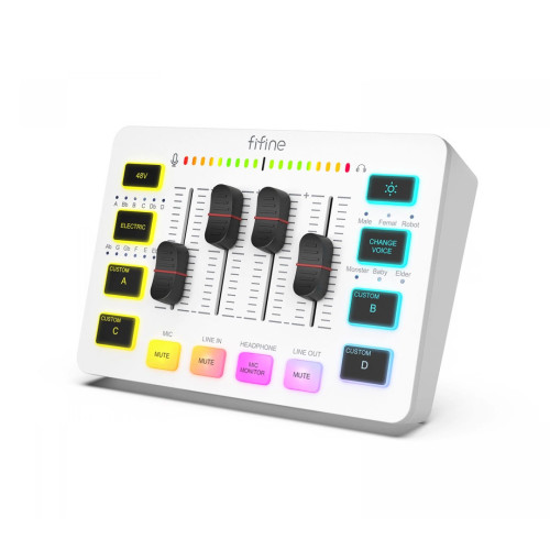 FIFINE AmpliGame SC3 Gaming Audio Mixer (White) FIFINE AmpliGame SC3 Gaming Audio Mixer (White)