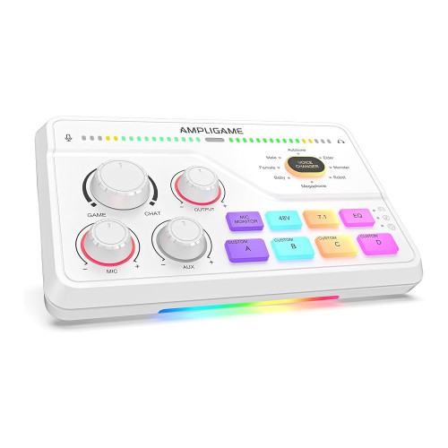 FIFINE AmpliGame SC8 Gaming Audio Mixer (white)