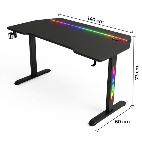 Gaming Table RGB P207 140cm