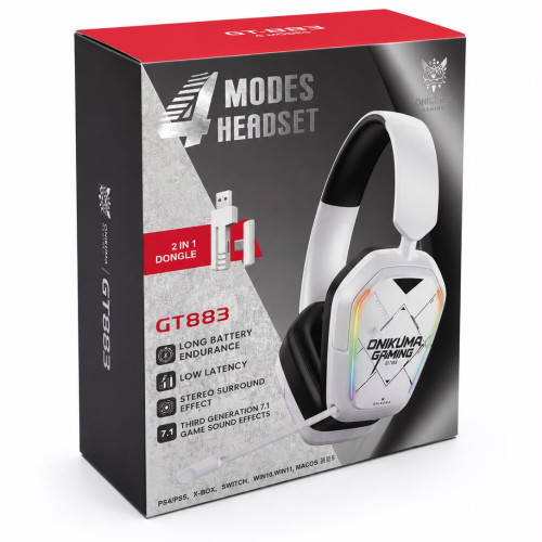 ONIKUMA GT883 Gaming Wireless Gaming Headset, 7.1 Surround